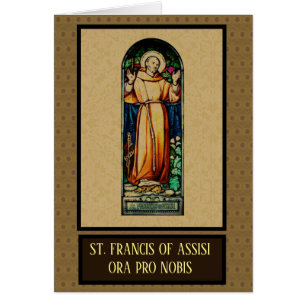 Saint Francis GLAS IN LOOD Peace Prayer