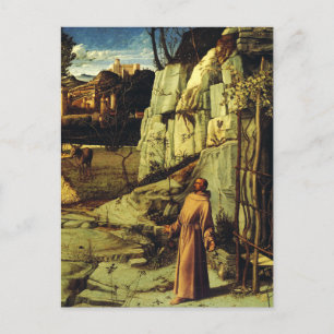Saint Francis in de woestijn door Giovanni Bellini Briefkaart
