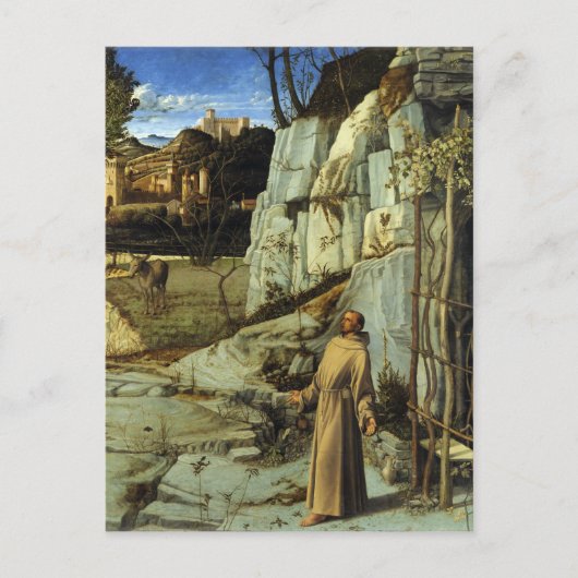 Saint Francis in de woestijn door Giovanni Bellini Briefkaart (Voorkant)