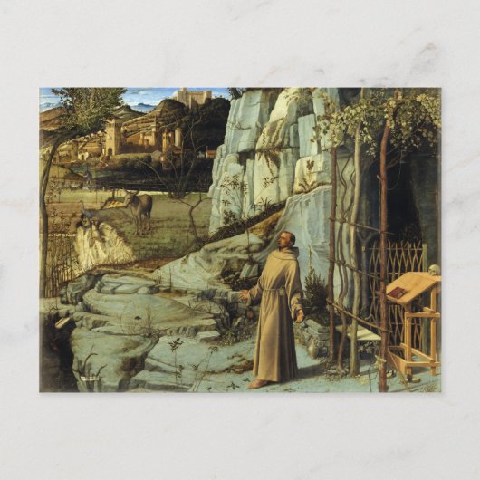 Saint Francis in de woestijn door Giovanni Bellini Briefkaart (Voorkant)