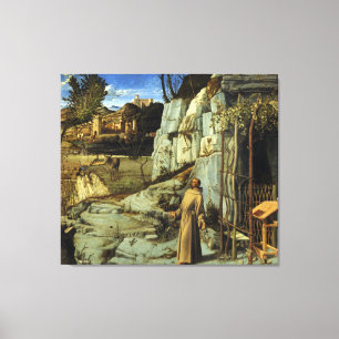 Saint Francis in de woestijn door Giovanni Bellini Canvas Afdruk