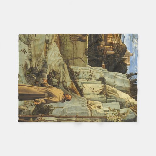 Saint Francis in de woestijn van Giovanni Bellini Fleece Deken (Voorkant (Horizontaal))