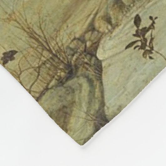 Saint Francis in de woestijn van Giovanni Bellini Fleece Deken (Hoek)