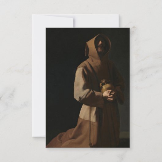 Saint Francis in Meditation by Francisco Zurbaran Bedankkaart (Voorkant)