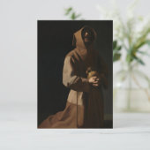 Saint Francis in Meditation by Francisco Zurbaran Bedankkaart (Staand voorkant)