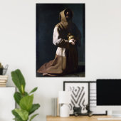 Saint Francis in Meditation (Zurbaran 1635) Poster (Thuiskantoor)