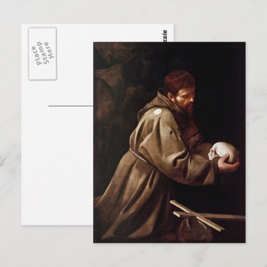 Saint Francis in Prayer - Caravaggio Briefkaart (Voorkant / Achterkant)