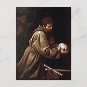 Saint Francis in Prayer - Caravaggio Briefkaart