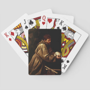 Saint Francis in Prayer (Christelijk) (Caravaggio) Pokerkaarten