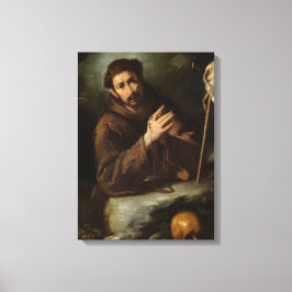 Saint Francis in Prayer (Christelijk geloof) Canvas Afdruk