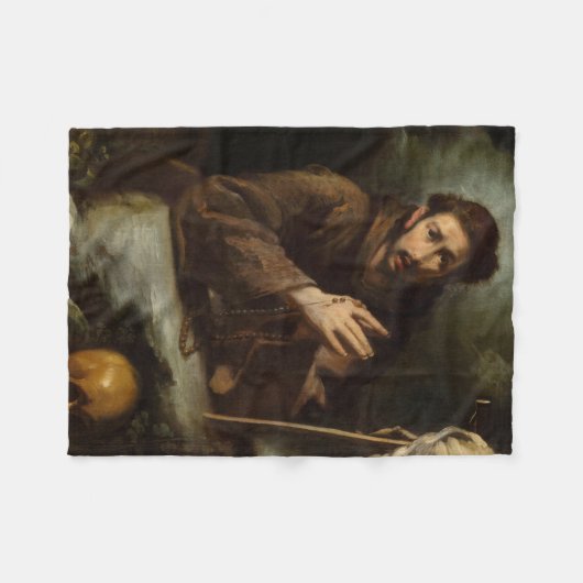 Saint Francis in Prayer (Christelijk geloof) Fleece Deken (Voorkant (Horizontaal))