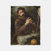 Saint Francis in Prayer (Christelijk geloof) Fleece Deken (Voorkant)