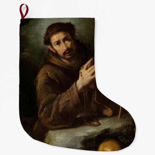 Saint Francis in Prayer (Christelijk geloof) Grote Kerstsok (Voorkant)