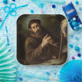 Saint Francis in Prayer (Christelijk geloof) Papieren Bordje (Feest)