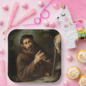Saint Francis in Prayer (Christelijk geloof) Papieren Bordje (Feest)