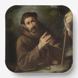 Saint Francis in Prayer (Christelijk geloof) Papieren Bordje