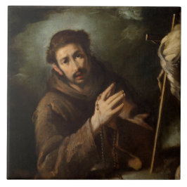 Saint Francis in Prayer (Christelijk geloof) Tegeltje