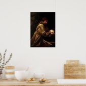 Saint Francis in Prayer Poster (Keuken)