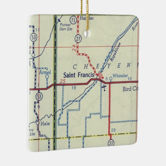 Saint Francis Kansas Keramisch Ornament (Rechts)