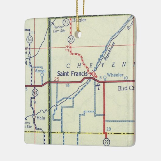 Saint Francis Kansas Keramisch Ornament (Links)