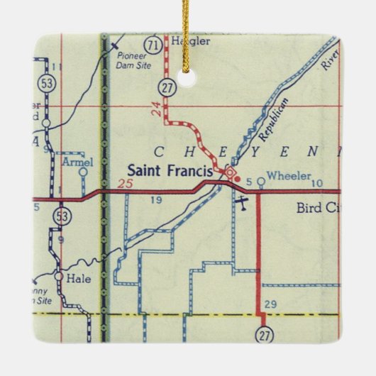 Saint Francis Kansas Keramisch Ornament (Achterkant)