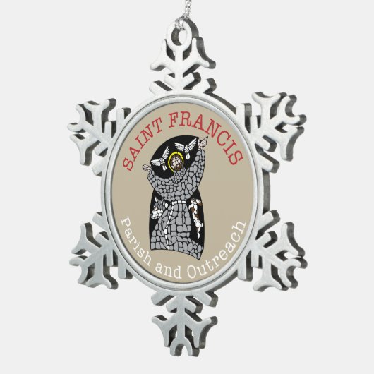 Saint Francis Logo Metal Ornament (Rechts)