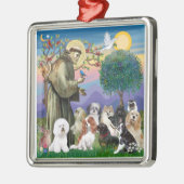 Saint Francis met 10 honden Metalen Ornament (Links)