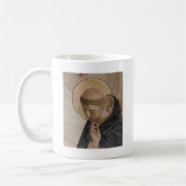 Saint Francis met Head Bowed Koffiemok (Links)