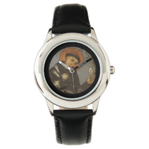Saint Francis met White Lilies Horloge