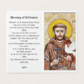 Saint Francis of Assisi Prayer Card  Kaart (Buitenkant ongevouwen)
