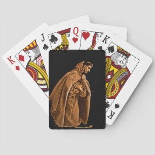 Saint Francis op Zijne Knees Pokerkaarten