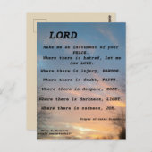 SAINT FRANCIS PRAYER BRIEFKAART (Voorkant / Achterkant)