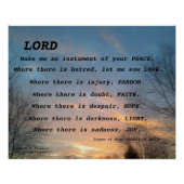 SAINT FRANCIS PRAYER GLOSSY POSTER (Voorkant)