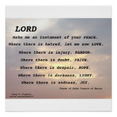 SAINT FRANCIS PRAYER GLOSSY POSTER (Voorkant)