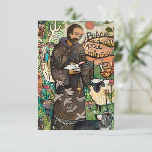 Saint Francis Prayer Kaart, gebed voor de vrede (Staand voorkant)