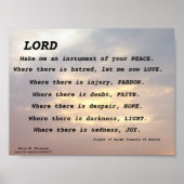 SAINT FRANCIS PRAYER POSTER (Voorkant)