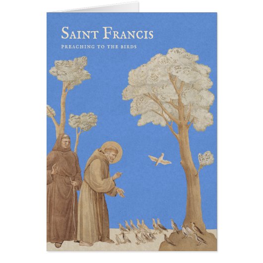 Saint Francis predikt de vogelkaart CC1166 (Voorkant)