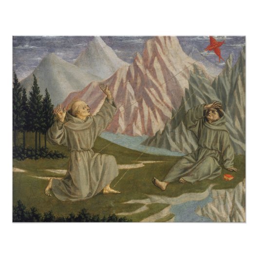 Saint Francis Receiving the Stigmata, c. 1445-50 Poster (Voorkant)