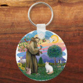 Saint Francis - Turkey Van cat Sleutelhanger (Voorkant)