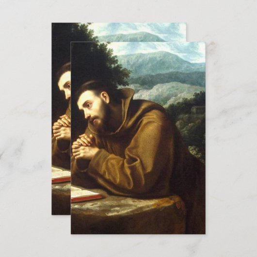 Saint Francis van Assisi Bedankkaart (Voorkant / Achterkant)