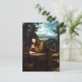 Saint Francis van Assisi Briefkaart (Staand voorkant)