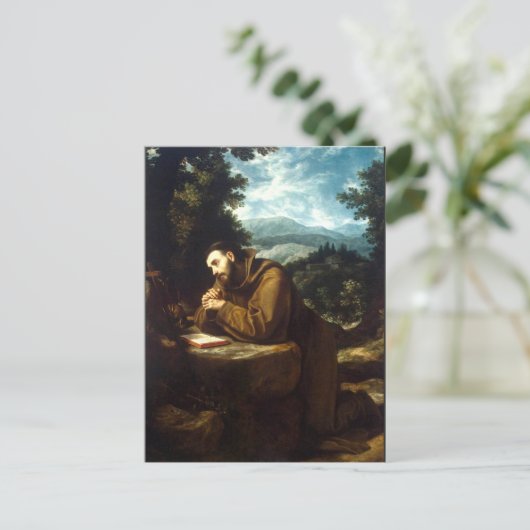 Saint Francis van Assisi Briefkaart (Staand voorkant)