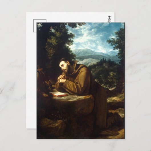 Saint Francis van Assisi Briefkaart (Voorkant / Achterkant)