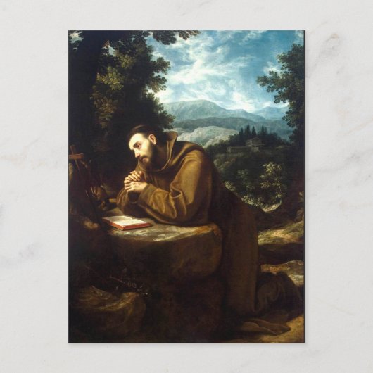 Saint Francis van Assisi Briefkaart (Voorkant)