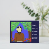 Saint Francis van Assisi Briefkaart (Staand voorkant)