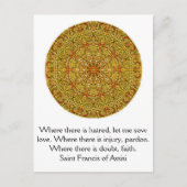 Saint Francis van Assisi citeert over liefde en ge Briefkaart (Voorkant)