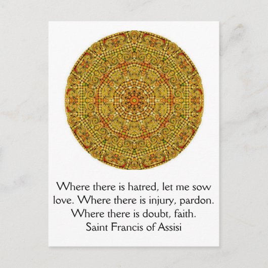 Saint Francis van Assisi citeert over liefde en ge Briefkaart (Voorkant)