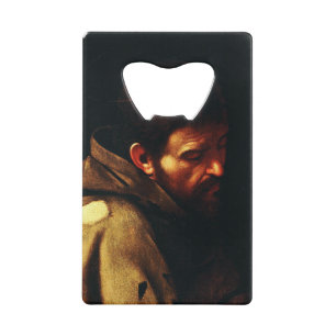 Saint Francis van Assisi door Caravaggio Creditkaart Flessenopener