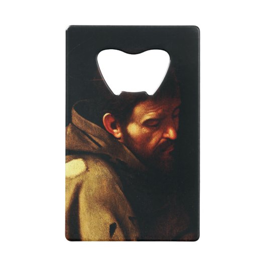 Saint Francis van Assisi door Caravaggio Creditkaart Flessenopener (Voorkant)