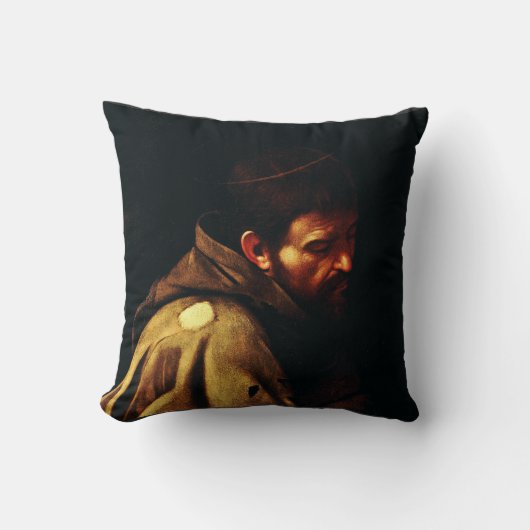 Saint Francis van Assisi door Caravaggio Kussen (Voorkant)
